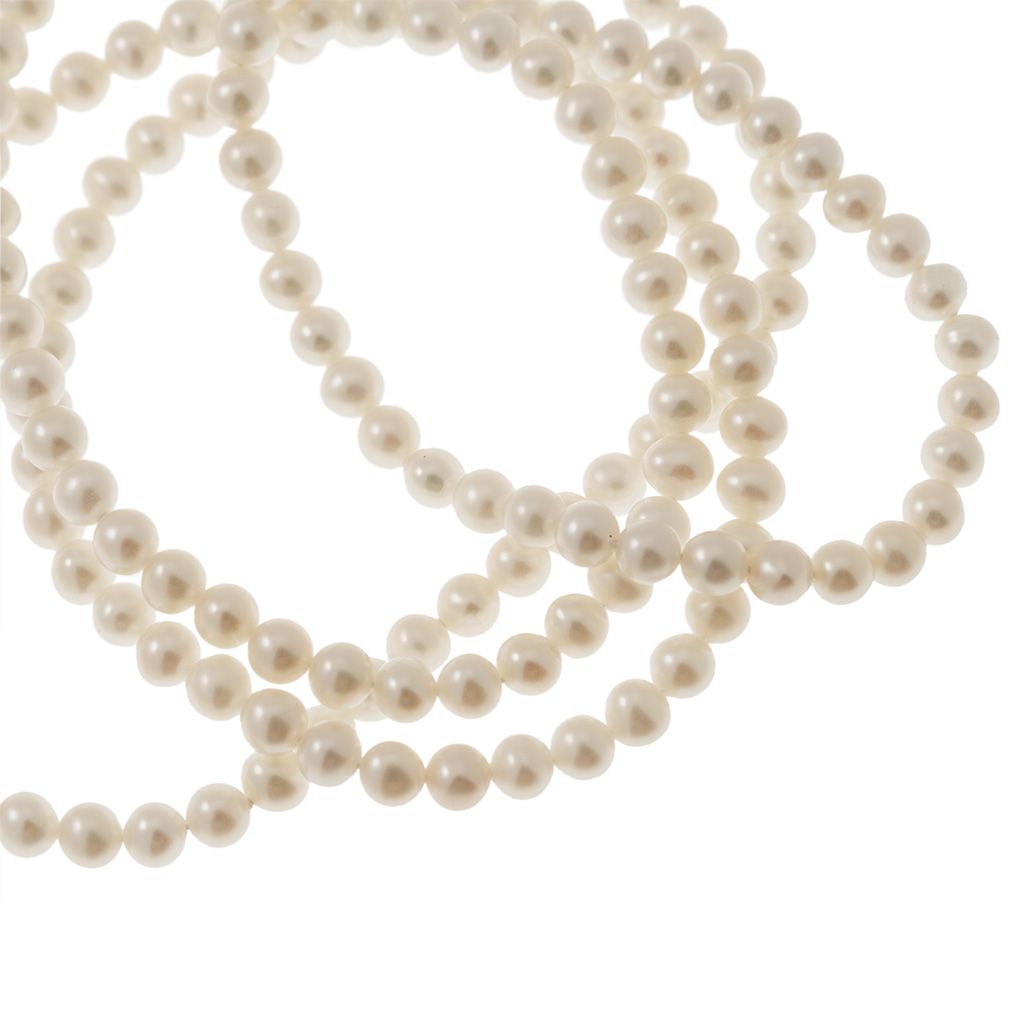 Collana Lunga 89cm Perle Bianche senza chiusura
