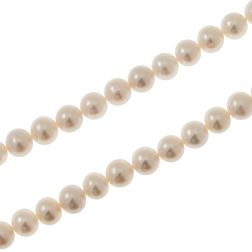 Collana Lunga 79cm Perle Bianche senza chiusura