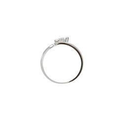 3-row white gold and diamonds trilogy ring