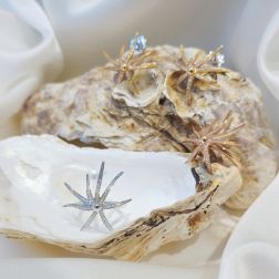 Diamonds Earrings Starfish Rose Gold