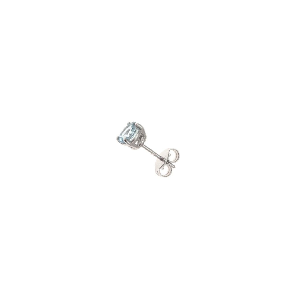 Orecchino singolo punto luce Acquamarina 4.58 mm