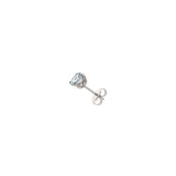 Orecchino singolo punto luce Acquamarina 4 mm