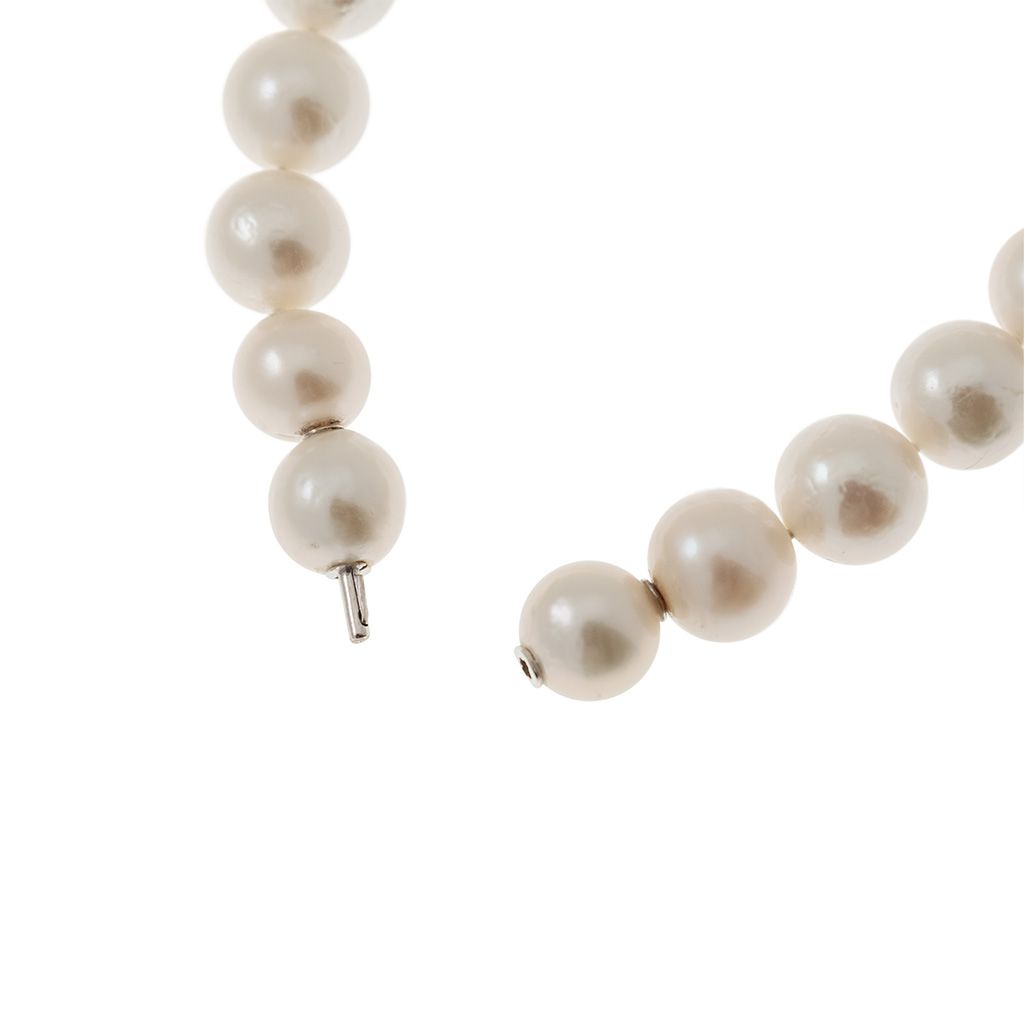 Collana Perle Freshwater con susta interna in Oro Bianco 18kt
