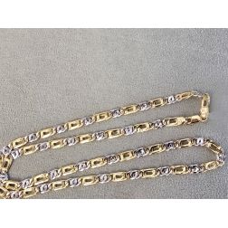 Two-tone 1+1 Figaro Necklace 50cm x 4.40mm