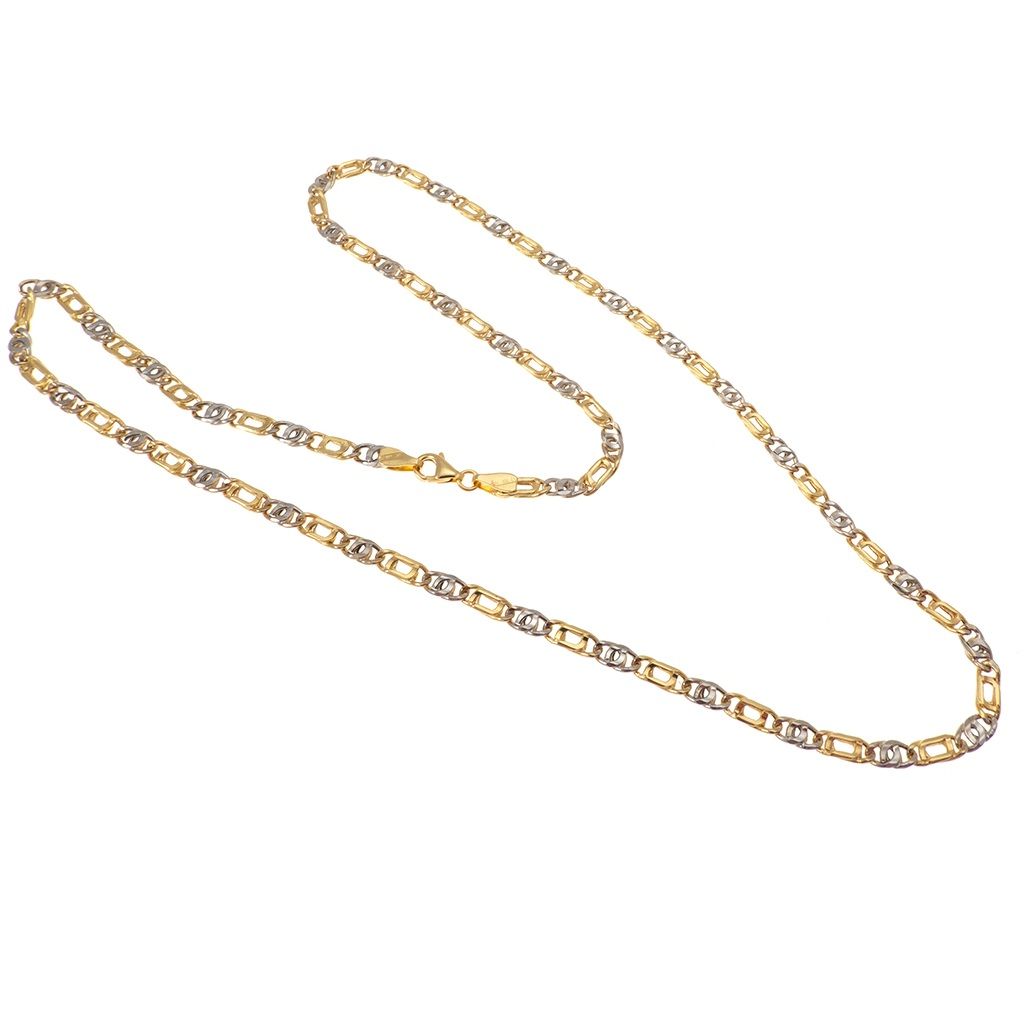 Two-tone 1+1 Figaro Necklace 50cm x 3.20mm