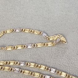 Collana lumachina bicolore 50cm x 3.30mm