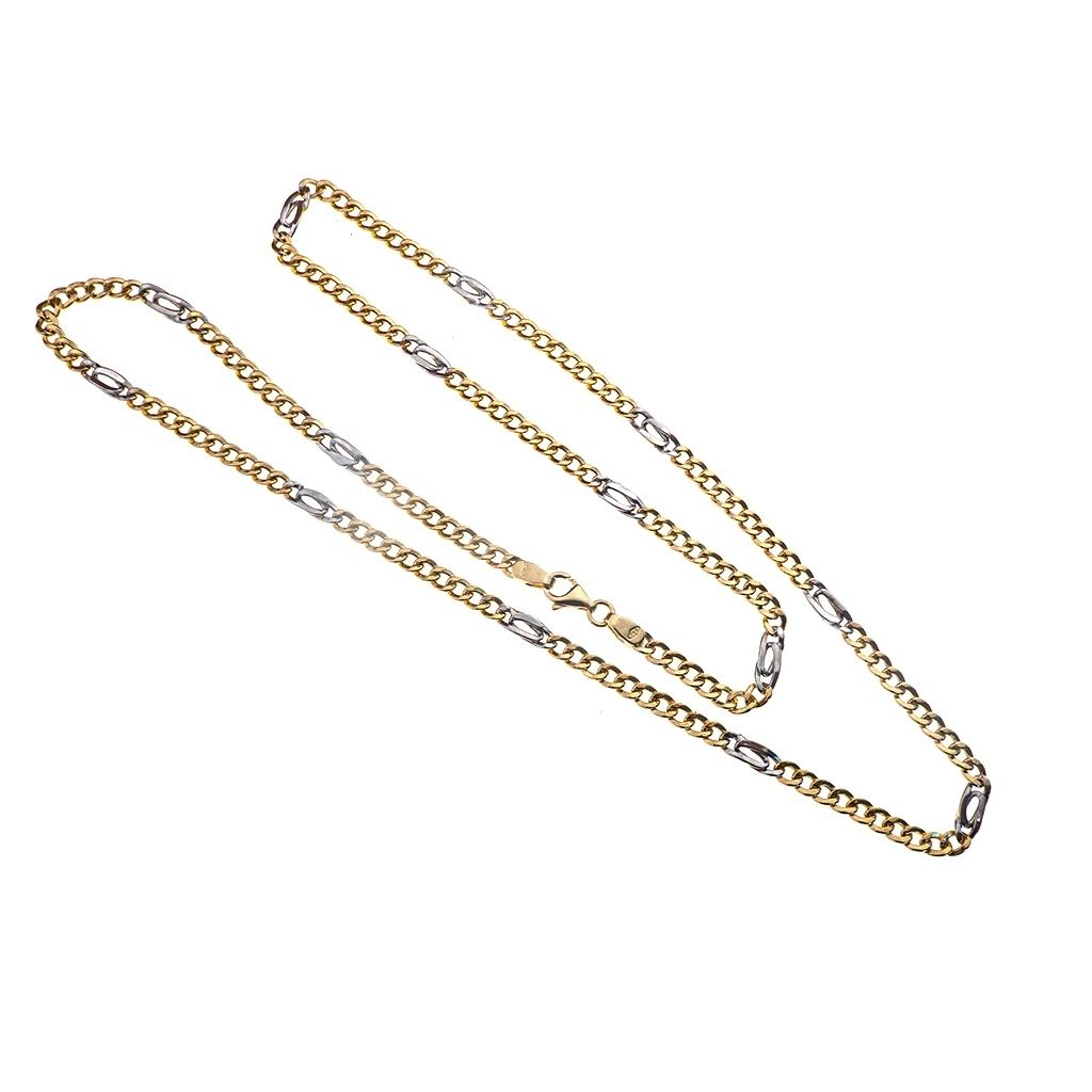 50cm x 3.20mm Necklace 10+1 grumetta two-tone