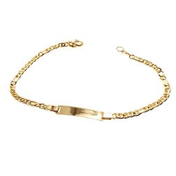 Baby 2.50mm partridge & tigre bracelet with 3.90mm tag