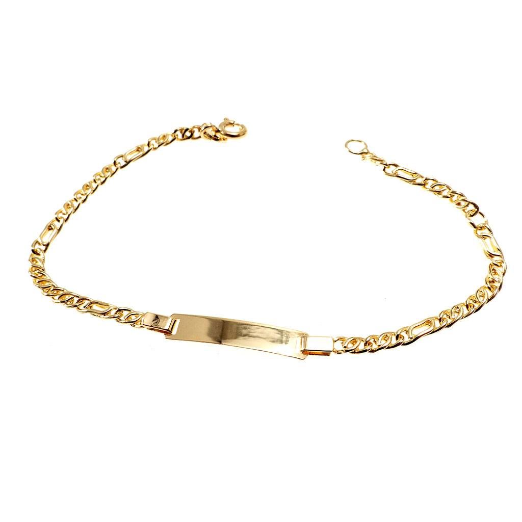 Baby 2.50mm partridge & tigre bracelet with 3.90mm tag