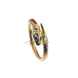 Bracciale Rigido Serpente con Smeraldi