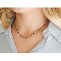 Photo of worn Multicolor sphere Necklace