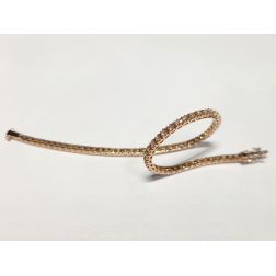 Bracciale Tennis a Piramide 74 Diamanti 17cm x 2.50mm