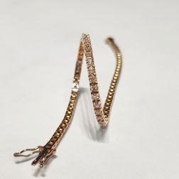 Bracciale Tennis a Piramide 74 Diamanti 17cm x 2.50mm