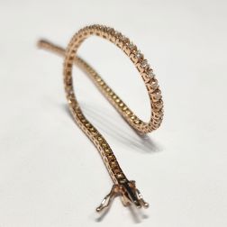 74 Diamond Piramid Tennis Bracelet 17cm x 2.50mm