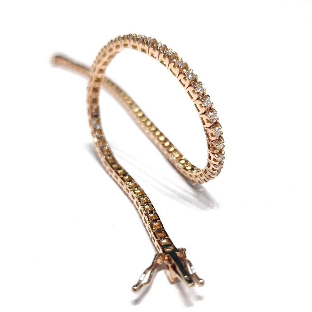 74 Diamond Piramid Tennis Bracelet 17cm x 2.50mm