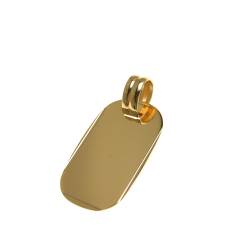 18kt yellow gold oval medal