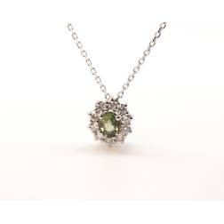 Kate Necklace and charm Green Saphire