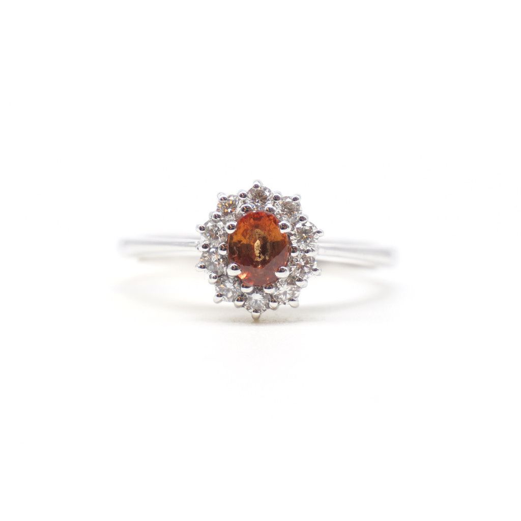 Anello Tipo Kate zaffiro Mandarino
