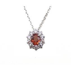 Kate Necklace and charm Orange Saphire