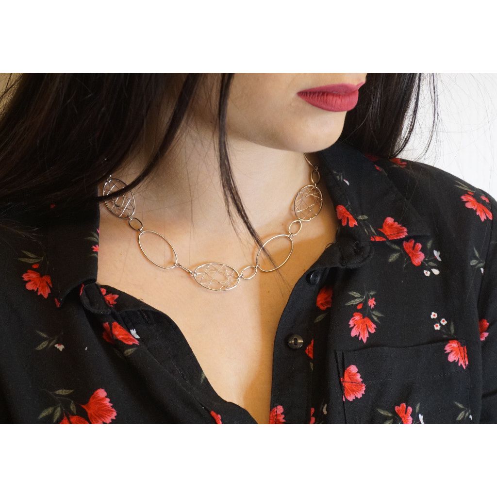 Kelistom Collana Girocollo Placcata Oro Reale 14K – Catena A Maglie Rettangolari Larghe 5mm, Per Donne, Impermeabile, Con Zirconia