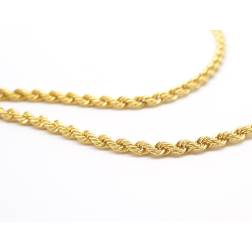 Rope necklace in 18 kt yellow gold.