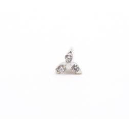 Three-pointed star shape earrings in 18kt white gold