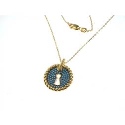 necklace lock blue