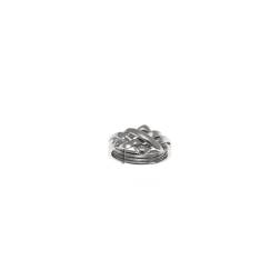 Puzzle Ring 18kt White Gold Small