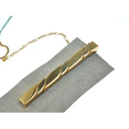 Squared two-tone tie clip