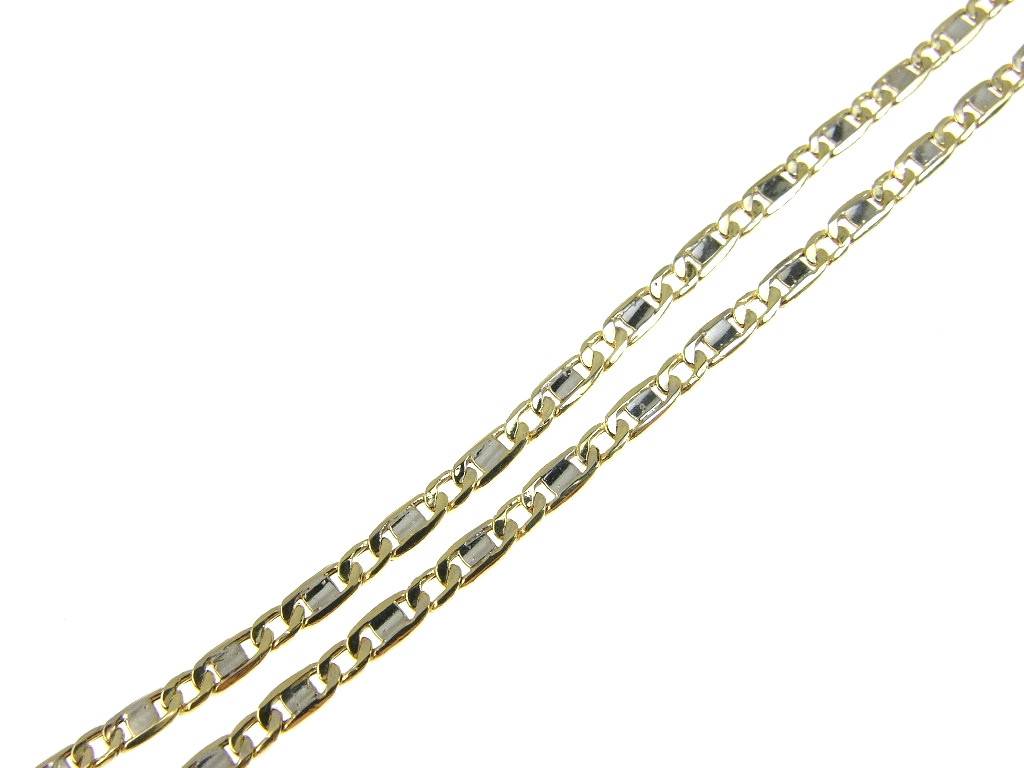 Two-tone grumetta&traverse necklace 50 cm