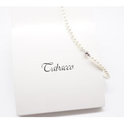 Collana Perle 5.5mm Sfera 6mm Oro Bianco - 42cm