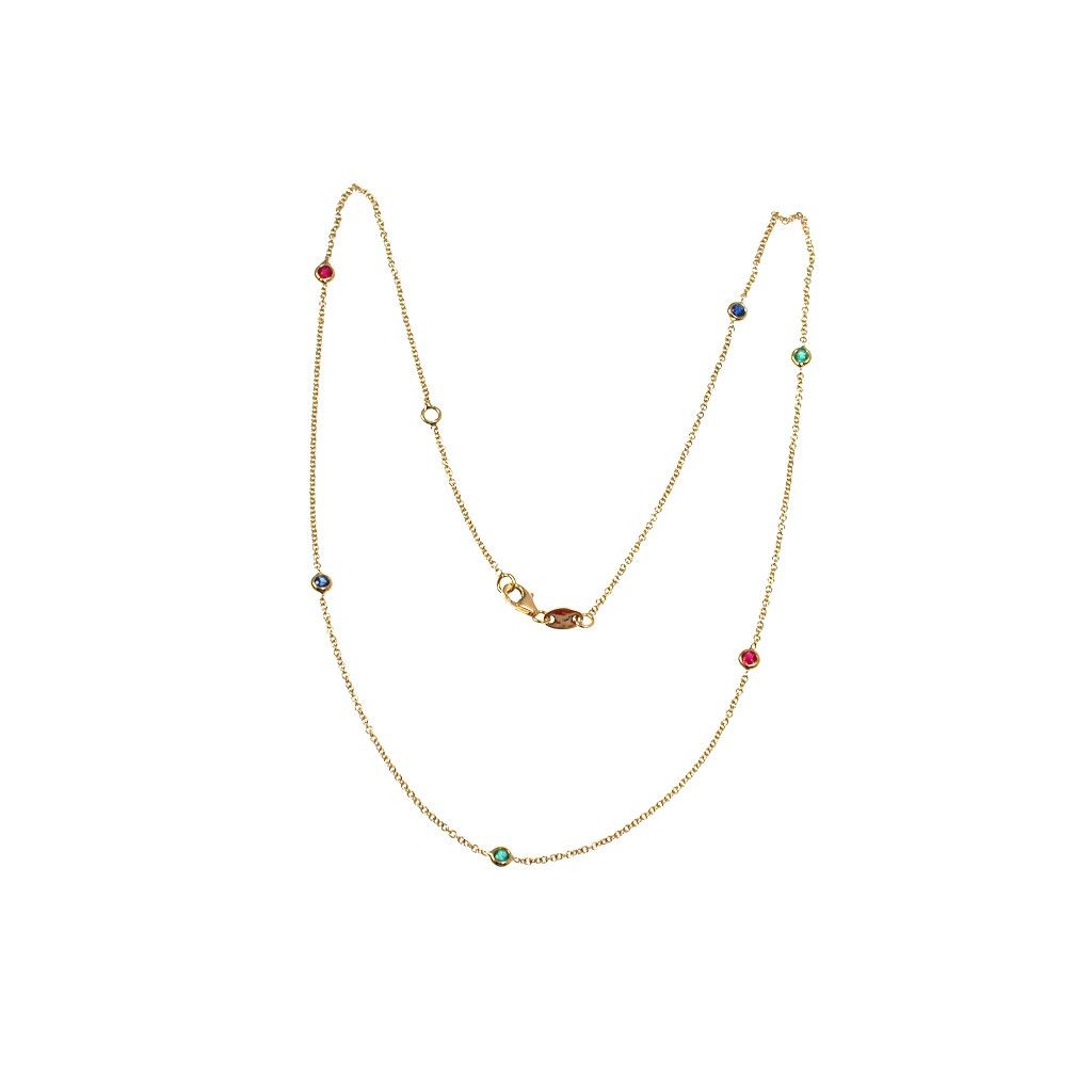 Girocollo Gocce di Luce Colorate Multicolor oro giallo