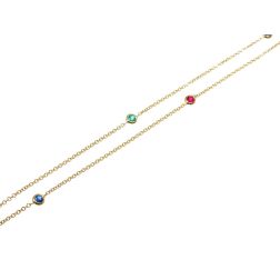 Girocollo Gocce di Luce Colorate Multicolor oro giallo