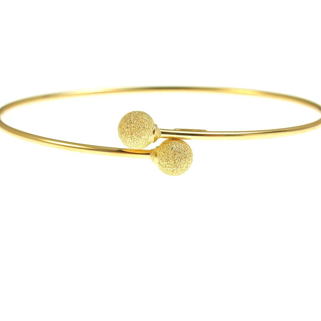 Bracciale rigido con sfere diamantate