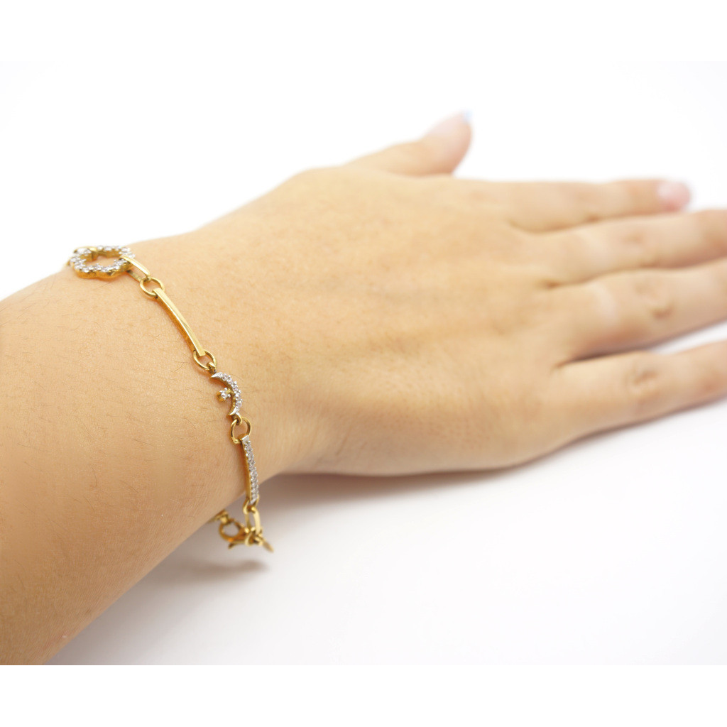 Bracciale Donna Con Ciondolo A Fiore In Acciaio Inossidabile, Lunghezza 20cm, Con Astuccio Regalo, Idea Regalo Per Lei