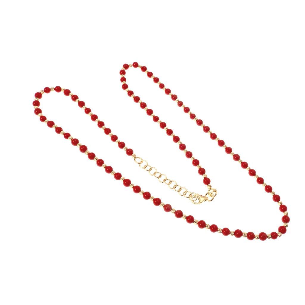 Red spheres Necklace