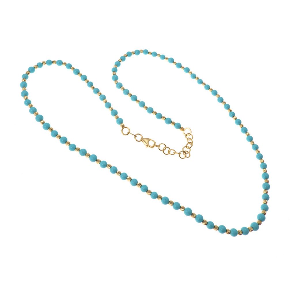 color turquoise spheres Necklace