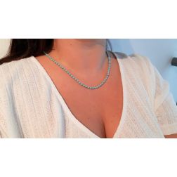Photo of worn color turquoise spheres Necklace