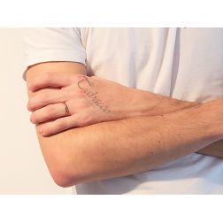 Photo of worn Wedding band Classic Francesina 4g Rose Gold UNOAERRE