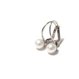 Classic Pearl Earring in white gold