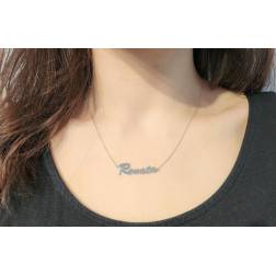 Necklace with name Renata in white gold 18 kt