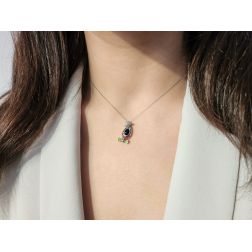 Ciondolo Palmone Testolina papillon verde