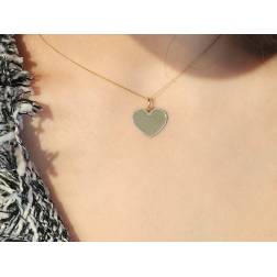 Yellow and white Gold Heart Pendant