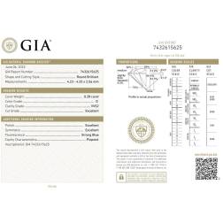 Diamante Certificato GIA 0.28 D VVS2