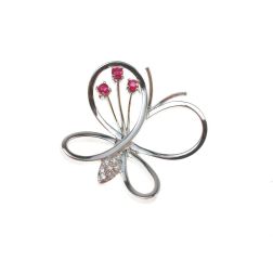 Collana Farfalla 3 Rubini