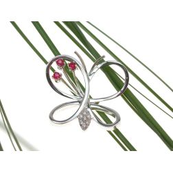 Butterfly Necklace 3 Rubies