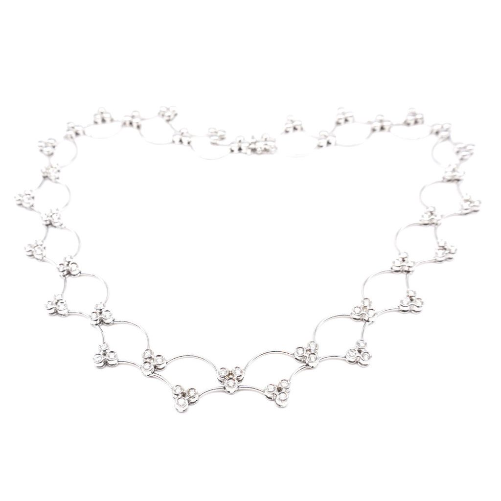 Collana multi-flower diamanti