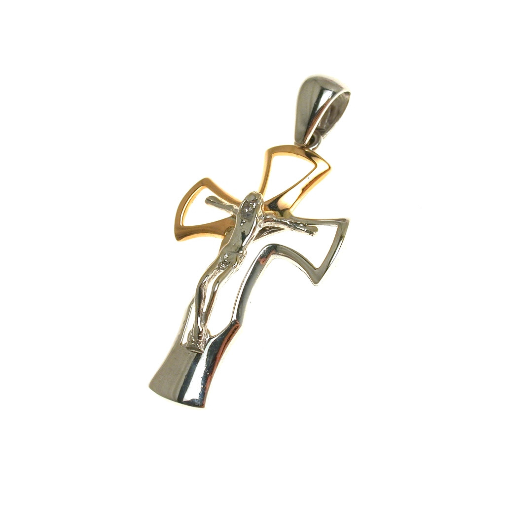 Collana Croce In Argento 925 Placcato Oro Bianco 18K Con Zirconi – Gioiello Unisex Elegante E Ipoallergenico