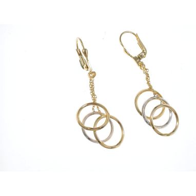 Set di orecchini a cerchio Huggie in oro • Argento sterling, pendenti e con perno a pressione - Italia
