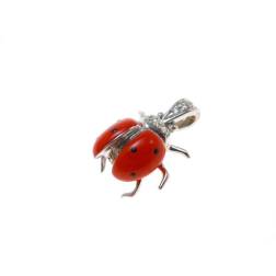 Ladybug Pendant with Diamonds